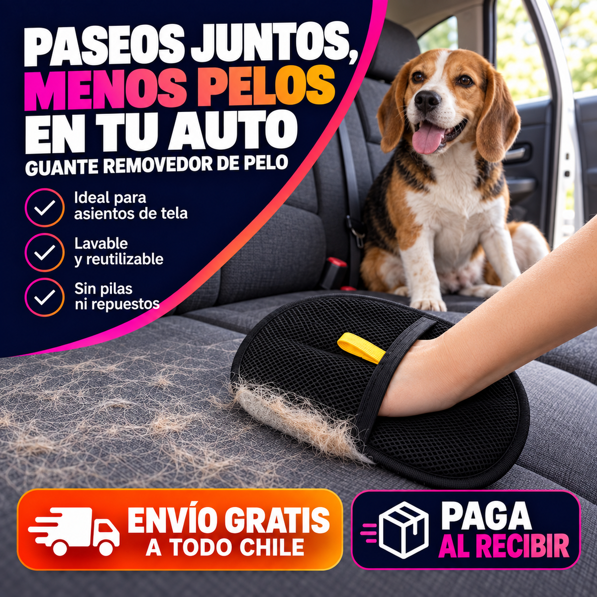 2X1 | Guante Removedor de Pelo para Mascotas 🐾