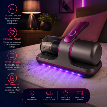 AcaroClean™ UV | Aspiradora Antiácaros Inalámbrica con Tecnología UV