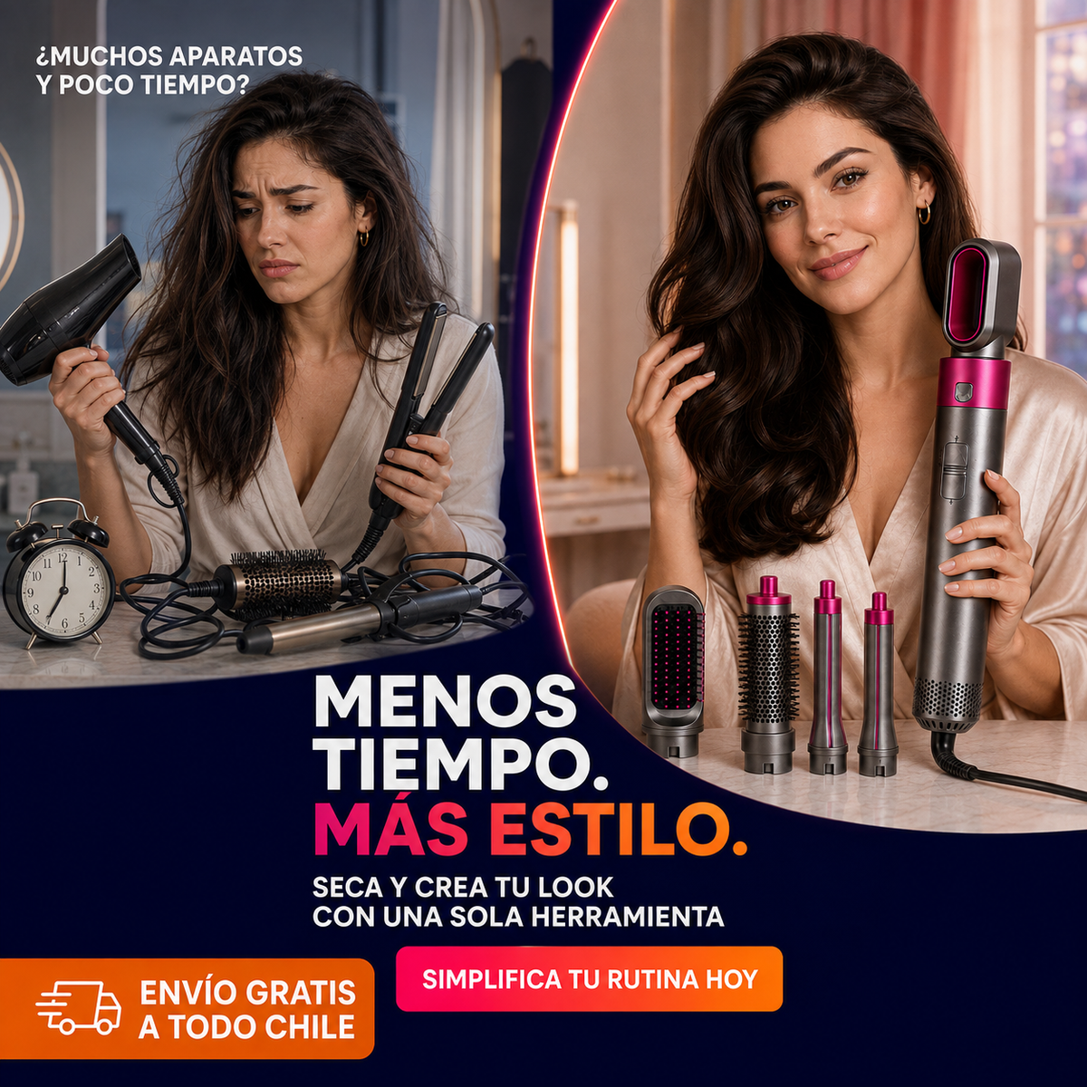 StyleAir 5X™ | Cepillo Moldeador de Cabello 5 en 1