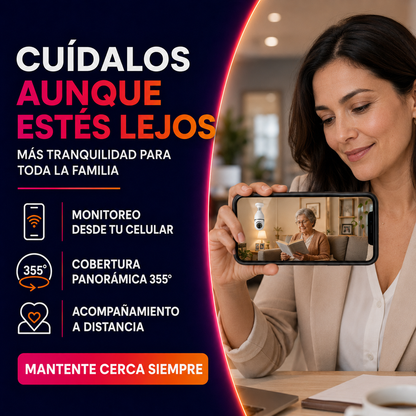 Vigila360 WiFi™ – Cámara de Seguridad Panorámica Inteligente