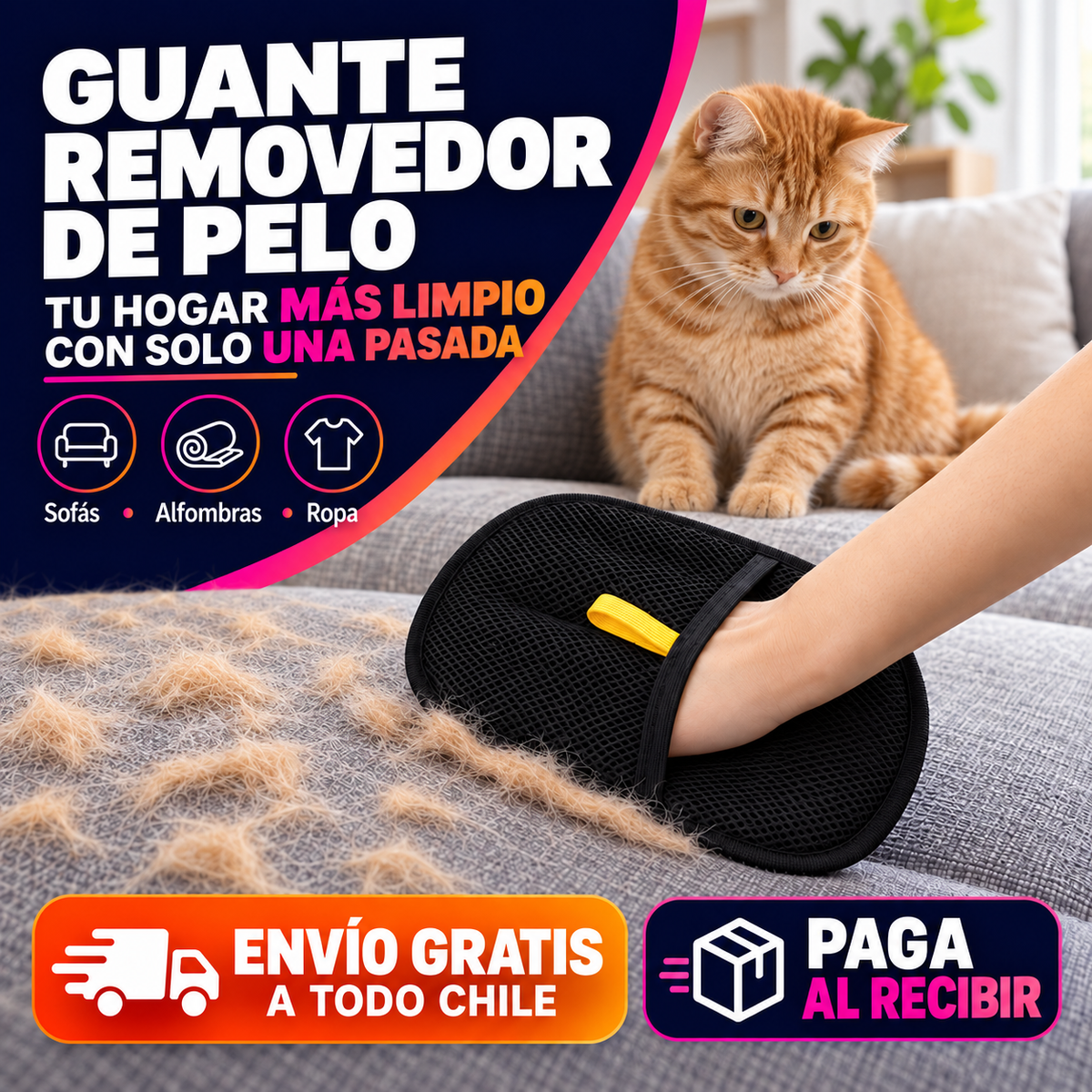 2X1 | Guante Removedor de Pelo para Mascotas 🐾