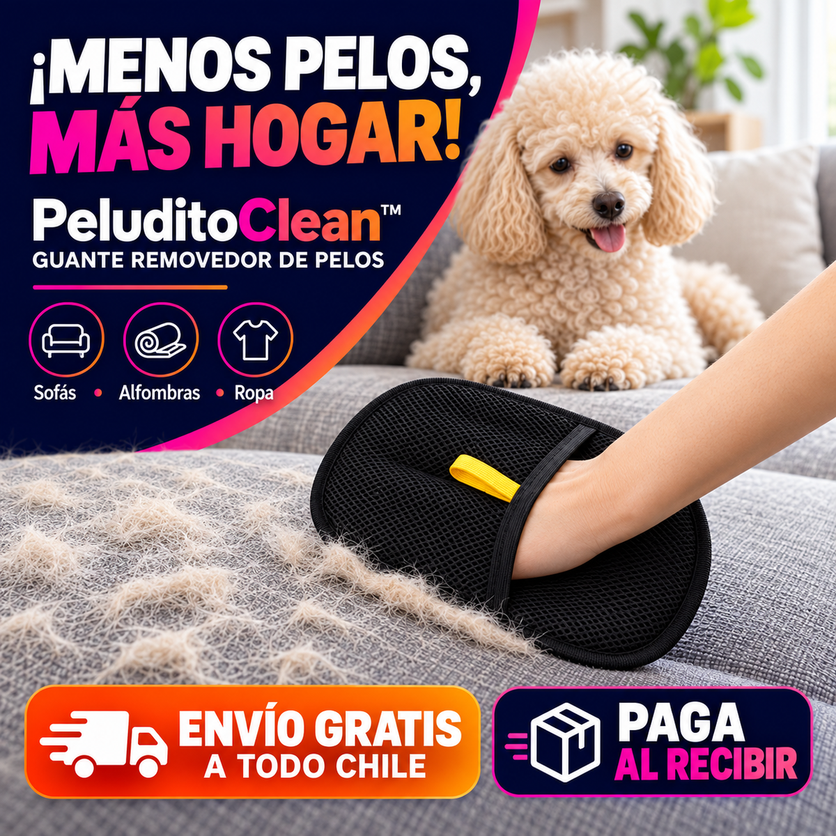 2X1 | Guante Removedor de Pelo para Mascotas 🐾