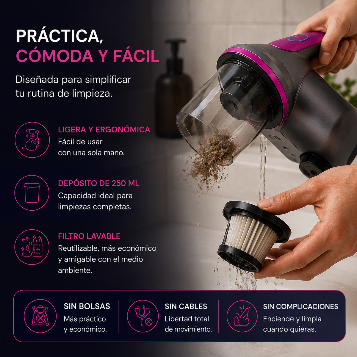 AcaroClean™ UV | Aspiradora Antiácaros Inalámbrica con Tecnología UV