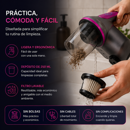 AcaroClean™ UV | Aspiradora Antiácaros Inalámbrica con Tecnología UV