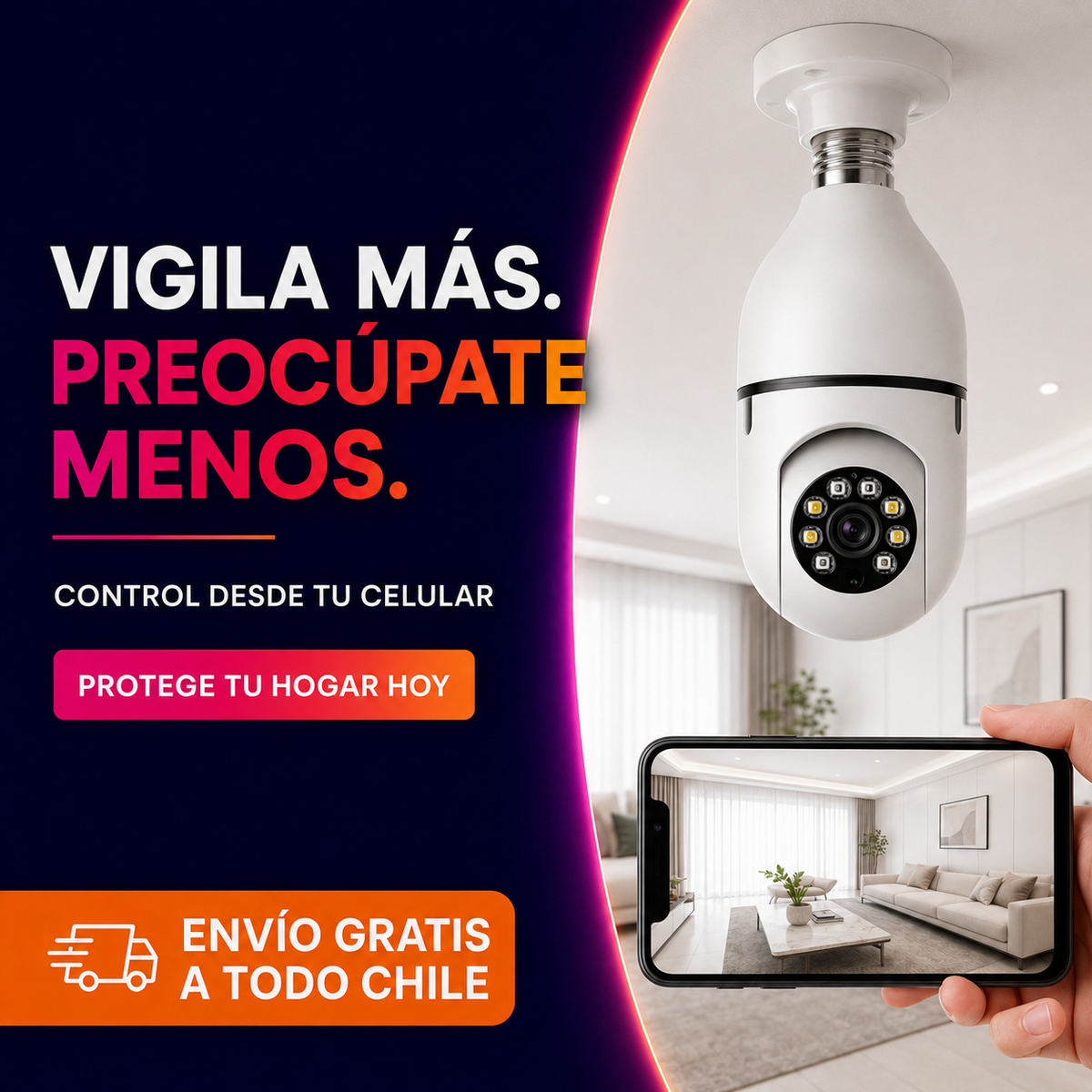 Vigila360 WiFi™ – Cámara de Seguridad Panorámica Inteligente