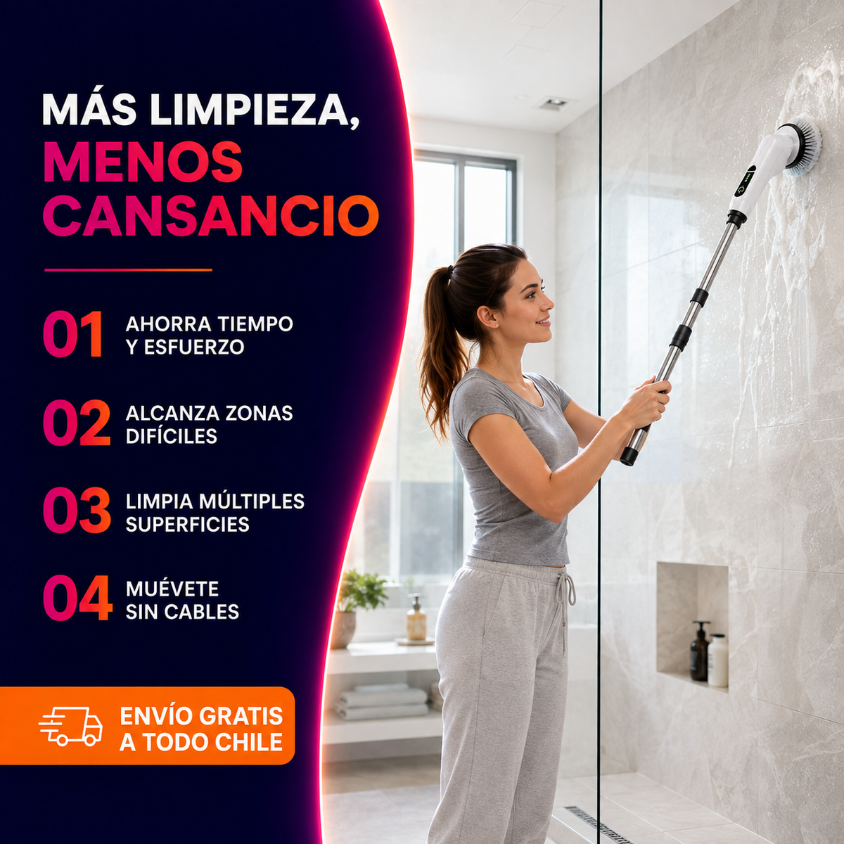 CleanMax 9X™ | Cepillo Eléctrico de Limpieza Multifuncional