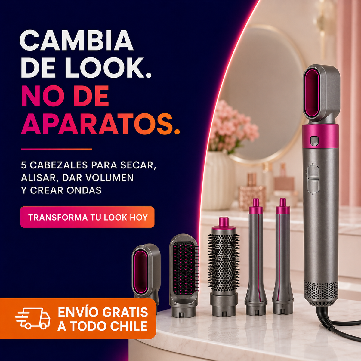 StyleAir 5X™ | Cepillo Moldeador de Cabello 5 en 1