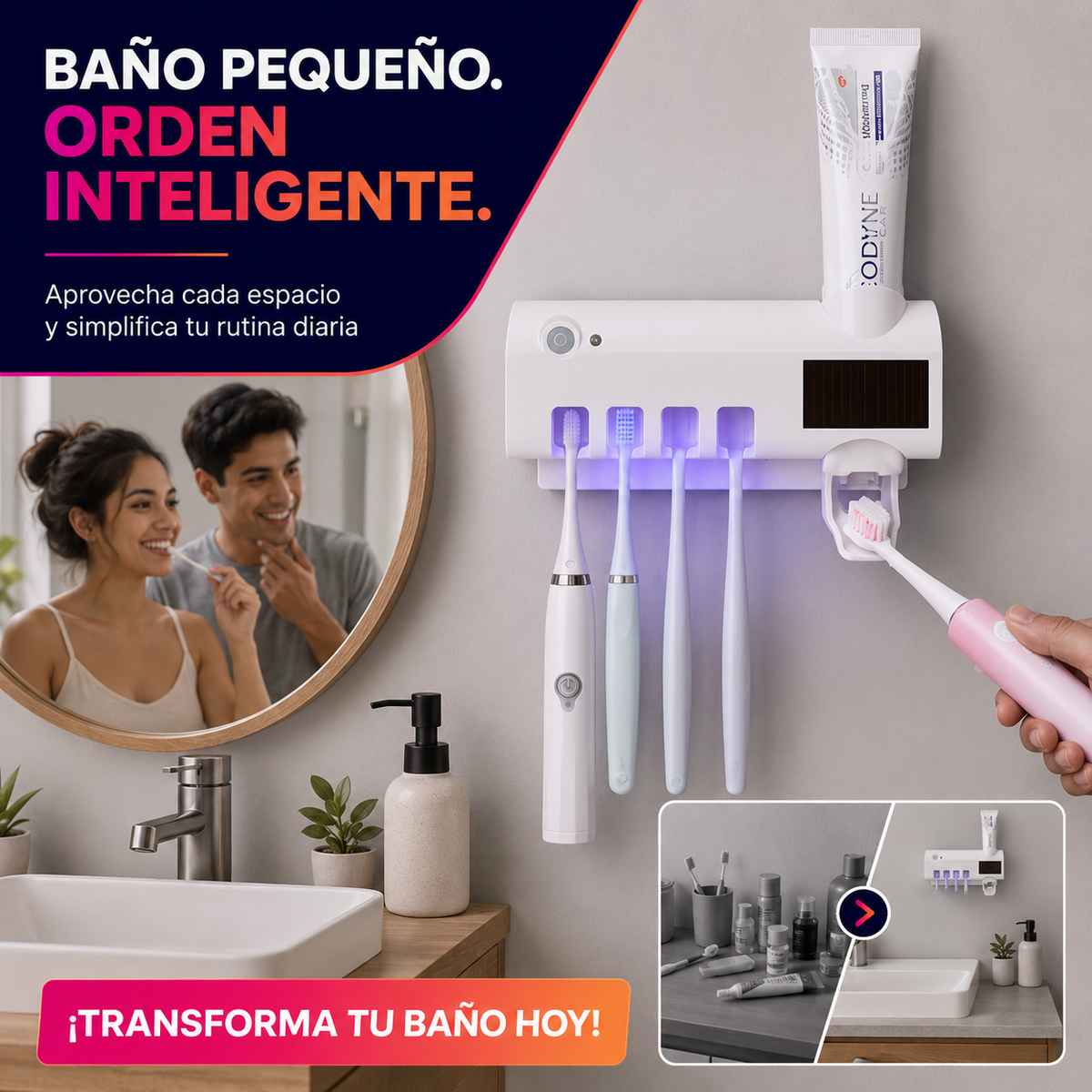 OralSafe UV™ | Esterilizador y Organizador Dental